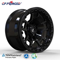 Jantes CF FORGED Offroad Deep Dish Beadlock 16-22 pouces 6x139.7 forgées 20mm, finition noire neuve, garantie à vie pour Bronco/Tacoma