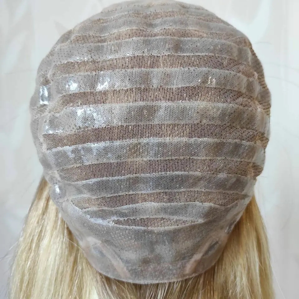Silicone cap wigs wholesale price european remy human hair alopecia wigs for women medical wigs