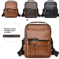 Sacs à bandoulière pour hommes de haute qualité, multifonctionnels, en PU, couleur unie, verticaux, imperméables et antivol, vente en gros
