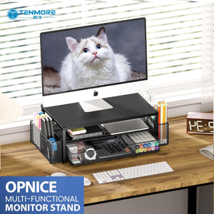 Organisateur de fichiers en maille d'acier au carbone multicouche, support de rangement de documents de bureau, plateau à lettres en métal avec <span class=keywords><strong>porte</strong></span>-stylo - Product Image 5