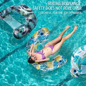 Flotadores Inflables para Piscina para Adultos con Portavasos y Reposacabezas, Sillas Flotantes <span class=keywords><strong>de</strong></span> PVC Resistentes, <span class=keywords><strong>Hamaca</strong></span> Flotante para Fiestas <span class=keywords><strong>de</strong></span> Piscina <span class=keywords><strong>de</strong></span> Verano - Product Image 3