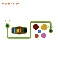Xylophone et microphone d'extérieur pour enfants, design personnalisé, en tube d'acier galvanisé, instrument de musique pour parcs, marque Wathen, garantie 1 an