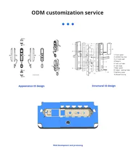 Serrure intelligente 9-en-1 à reconnaissance faciale, empreinte digitale, mot de passe, carte IC, clé, application, <span class=keywords><strong>code</strong></span> WeChat + sonnette |   Tuya Cloud Aluminium pour usage domestique - Product Image 5