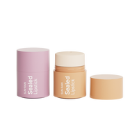 Nouveau modèle de contenant rotatif pour rouge à lèvres 15g, stick à lèvres vide avec logo imprimé en caoutchouc, flacon cosmétique en plastique