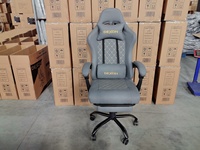 Chaise de jeu PC Tt Racing Confort, chaise de jeu ergonomique en cuir de luxe avec repose-pieds