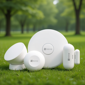 Système d'alarme de sécurité domestique intelligent Ezviz A3 System R200 Kit Blanc avec application exclusive HomeKit, sans caméra, compatible iOS - Product Image 3