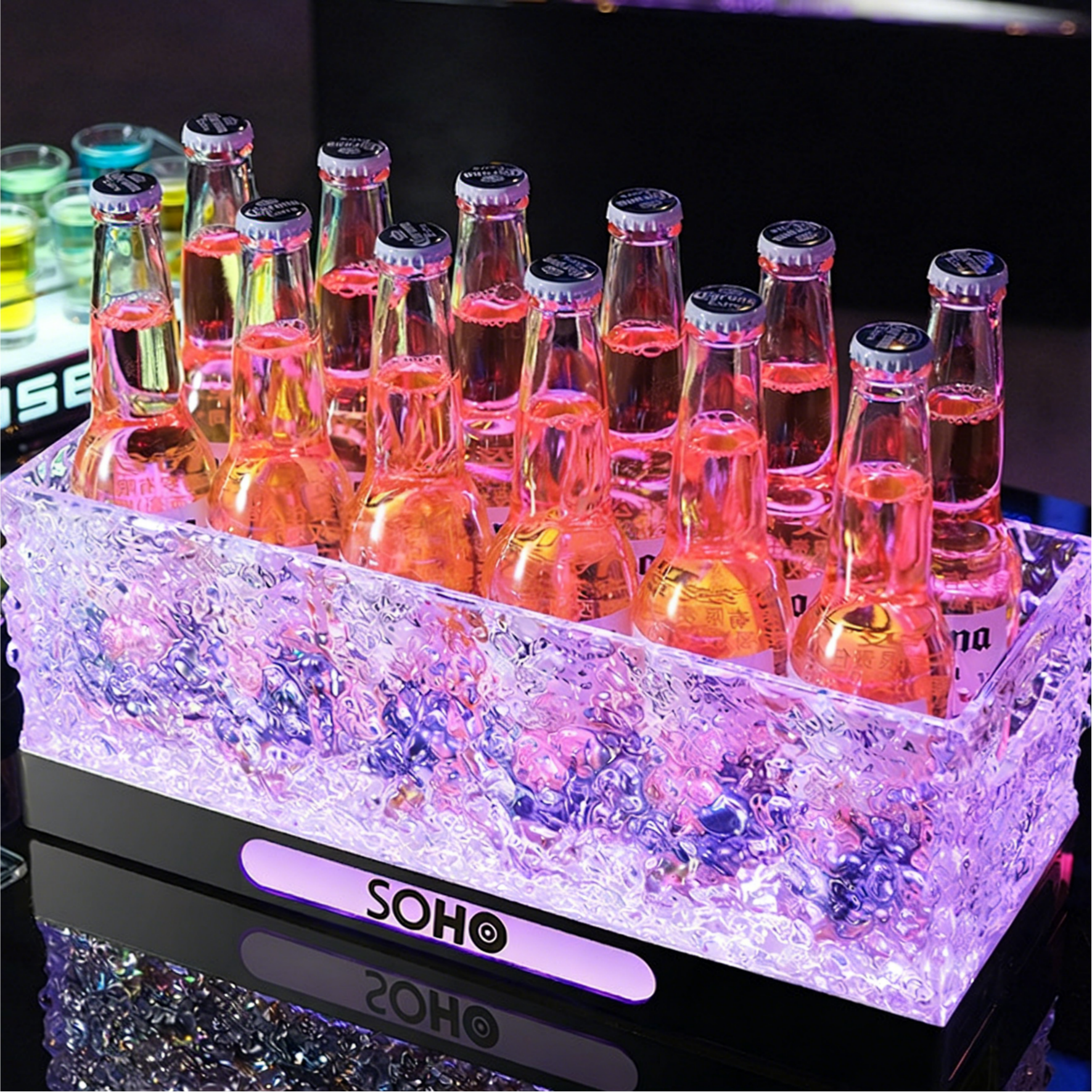 12pcs black rainbow light
