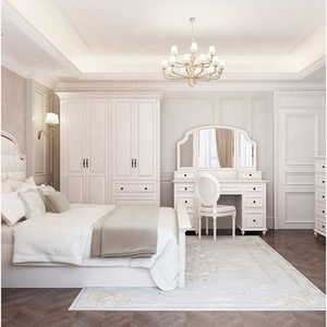 hollywood White <strong>Vanity</strong> <strong>Table</strong> and Chair Luxury for Bedroom - Product Image 3