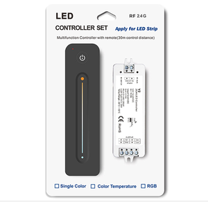 Hot bán CCT thông minh Led điều khiển từ xa V2 + R12 12-24V 2 kênh CV kép màu Led điều khiển RF không dây dimmers Set - Product Image 4