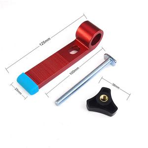 Placa de presión para carpintería, abrazadera deslizante en T de 125 mm, accesorio de posicionamiento rápido de aluminio rojo para carpintería - Product Image 5