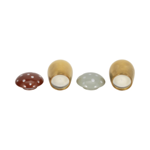 Candele profumate a forma di fungo con coperchio per uso interno ed esterno, set di candele votive fantasiose - Product Image 3