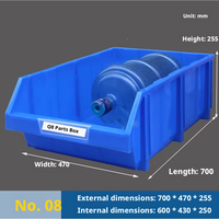 Boîtes de rangement modulaires en PEHD multi-tailles à emboîtement – Conception à façade inclinée pour un accès facile, OEM disponible