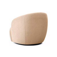 Fauteuil rembourré au design classique, chaise simple avec dossier incurvé, chaise de salon, siège ultra-épais, canapé pour hall d'hôtel