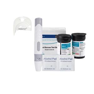 Kit de <span class=keywords><strong>glucomètre</strong></span> sans codage pour usage domestique, adapté aux personnes âgées et aux femmes enceintes, <span class=keywords><strong>avec</strong></span> bandelettes de test et lancettes - Product Image 2