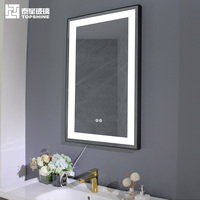 Miroir LED intelligent multifonctionnel avec éclairage, anti-buée et commande tactile pour salle de bain d'hôtel