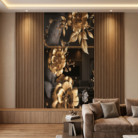 Panneau mural en PVC moderne UV à effet marbre brillant, imperméable, décoratif, pour revêtement mural intérieur, salon, salle de bain, cuisine