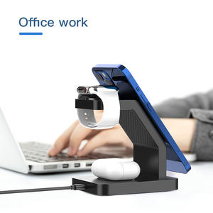 2025 nueva llegada 3-en-1 <span class=keywords><strong>cargador</strong></span> de teléfono inalámbrico magnético 10W potencia de salida USB EE. UU. Soportes móviles compatibles con <span class=keywords><strong>Samsung</strong></span> iPhone - Product Image 4