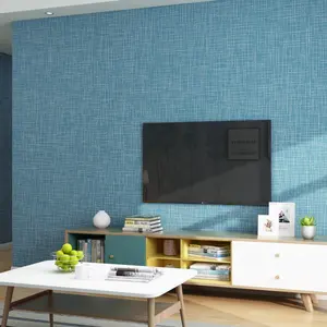 New North Europe and West Europe Linen Wallpaper PVC Nonwoven Wallpaper Living Room Eco friendly Hotel Wallpaper