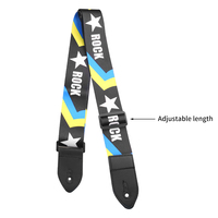 Sangles de guitare en polyester à prix de gros, personnalisées, épaisses, accessoires pour instruments de musique