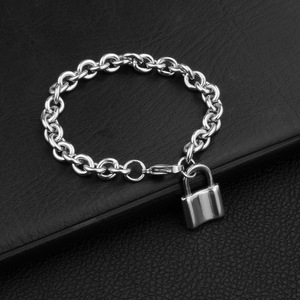 European American Women's Stainless Steel <strong>Jewelry</strong> Set Fashionable Lock Bracelet Necklace for Gift Cross-Border E-Commerce <strong>Supply</strong> - Product Image 3
