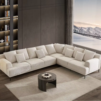 Yüksek Kaliteli Dayanıklı Modern Kare İki Kişilik Köşe Koltuk Modüler Çekyat Takımı (Kumaş Kaplama, Apartmanlar İçin)