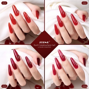 JTING Nouveauté Gel de Construction Rouge 5-en-1 Vernis à Ongles Gel 4 Couleurs Sans TPO/HEMA OEM ODM Gel Couleur Gel de Renforcement - Product Image 6