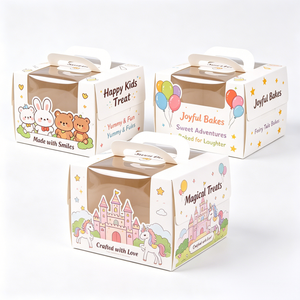 Caja para Cupcakes Personalizada para Fiestas de Cumpleaños Infantiles con Ventana de PET, Cajas de Regalo al por Mayor para Pasteles y Dulces para Niños - Product Image 5