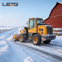 Chargeur sur pneus compact diesel 2 tonnes avec grappin, accessoire pour bulldozer à neige, pour travaux de déneigement hivernal et agricoles, écoénergétique