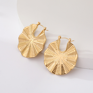 Custom <b>Gold</b> Plated Stainless Steel Women Fashion Jewelry <b>Set</b> for Women Stainless Steel Design <b>Earrings</b> - Product Image 2