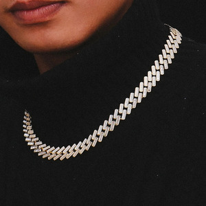 Fine jewelry Custom Luxury ice Cuban Link Chain Gold Plated 925 Sterling Silver moissanite diamond <b>Men</b> Bracelets and necklace - Product Image 6