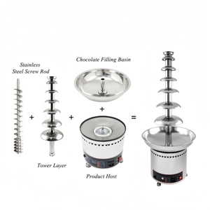 Fontaine à <span class=keywords><strong>chocolat</strong></span> commerciale à 7 niveaux pour mariage, <span class=keywords><strong>machine</strong></span> à <span class=keywords><strong>fondue</strong></span> au <span class=keywords><strong>chocolat</strong></span> - Product Image 4