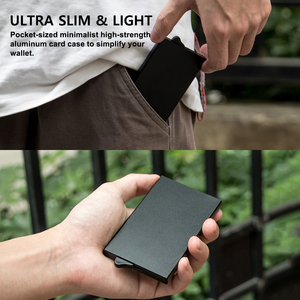CASEKEY Portfel New Style Pop up <b>Wallet</b> Slim Pocket Business <b>Card</b> Case Personalized Low Price Aluminum Minimalist <b>Wallet</b> - Product Image 3