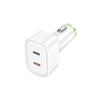 CNBADO C71 Pengisi Daya Mobil PD72W Port Tipe-c & USB Pengisi Daya Cepat Daya Tinggi Tipe-c Pemantik Rokok Mobil untuk Ponsel Tablet Laptop