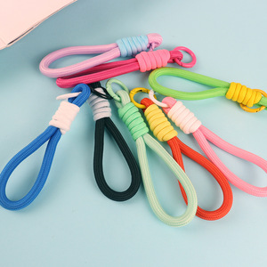 MOODUUGIFT Hot-Selling Creative Simple Phone Lanyard Colorful Braided Rope Polyester Hanging Accessories Doll Card Holder Other