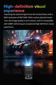 파이하오 C1000 프로젝터 야외 배터리 안드로이드 2GB 32GB WiFi DLP 링크 3D MAX 1080P 짧은 던지기 휴대용 360 회전 짐벌 미니 - Product Image 5