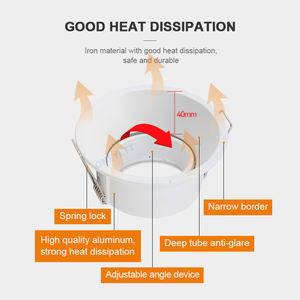 Moderno pasillo <span class=keywords><strong>LED</strong></span> <span class=keywords><strong>Downlight</strong></span> MR16 foco de techo GU10 marco de soporte de lámpara cuadrado soporte extraíble conveniente soporte de taza de lámpara - Product Image 5