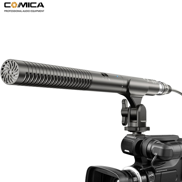 Comica CVM-VP2 Super-Cardioid Shotgun Microphone Condenser XLR Camera Mic for Nikon Panasonic Canon Camera/Camcorders