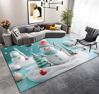 Tapis de salon jacquard à motif de Noël antidérapant et lavable, nouveauté très vendue