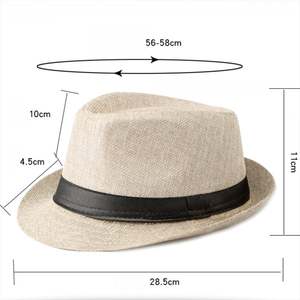 Chapeau Panama unisexe en polyester/coton pour l'été, logo personnalisé, léger, respirant, pour la plage, les fêtes, les voyages, la pêche, les affaires - Product Image 5