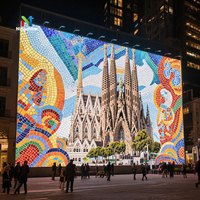 Affichage LED publicitaire commercial P8, étanche IP65, installation facile, écran LED géant extérieur, 5500 nits, HDR10+