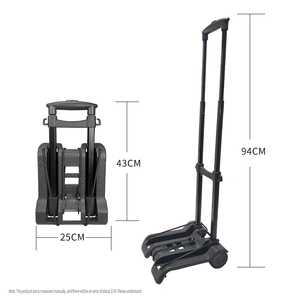 BAOYU – roue amovible en PP, noire, haute, pliable, petit, léger, pliable, en plastique, pliable, panier d'achat - Product Image 1