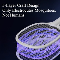 Raquette électrique anti-moustiques et lampe 2-en-1 rechargeable en gros : Super puissante, attraction automatique, chargement USB, prêt pour le dropshipping