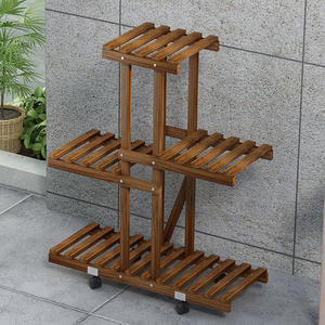 Floor-standing balcony flower pot <b>stand</b>, multi-tiered indoor flower rack, wooden flower <b>stand</b> for small spaces, living room - Product Image 4