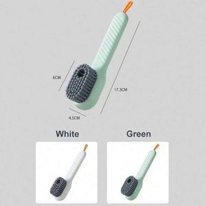 Multifunction Hand Held Eco-Friendly Durable Shoe <b>Brush</b> Long Handle Soft Nylon Bristles Automatic Liquid Application Hook for - Product Image 6