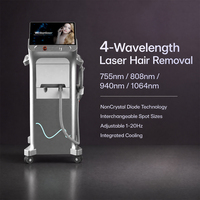 Appareil d'épilation au laser à diode pour cliniques esthétiques avec refroidissement par contact DCS et têtes de traitement interchangeables