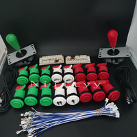 Jeu de joysticks d'arcade à l'américaine pour kit de bricolage Jeu d'arcade personnalisable en langue anglaise rechargeable USB PC Games