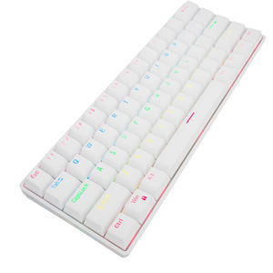 Teclado Mecánico Personalizable RGB con Interruptores Azules, Cableado, Iluminado, Intercambiable en Caliente, 61 Teclas, Resistente al Agua, Metálico, USB 2.0, para Juegos - Product Image 1