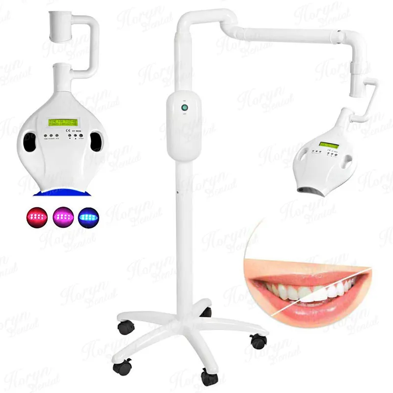 Rotation Arm Portable Laser LED Lamp Dental Teeth Whitening Light Machine With Wheels