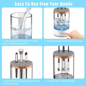 Nettoyeur de pinceaux de maquillage à ultrasons 0,75 L, machine de nettoyage cosmétique électrique avec commande tactile, usage domestique - Product Image 2