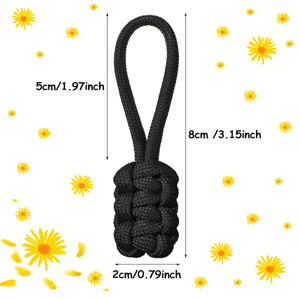 Tirettes de fermeture éclair universelles en nylon, kit de réparation, tirette de fermeture éclair, tête métallique, cordon tressé à la main, poignée en corde - Product Image 3